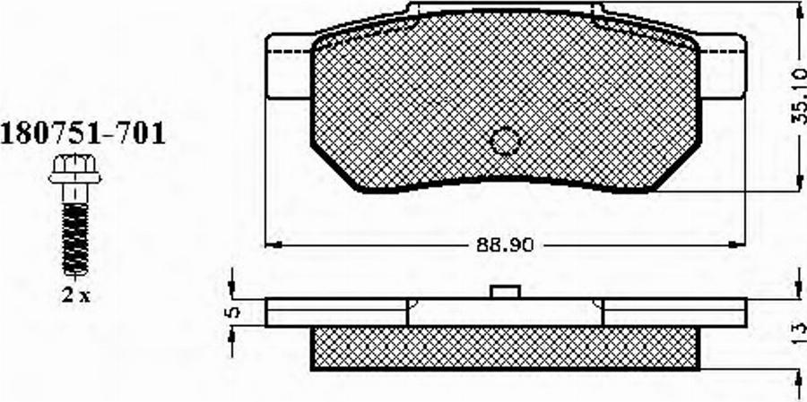 Spidan 32131 - Kit de plaquettes de frein, frein à disque cwaw.fr