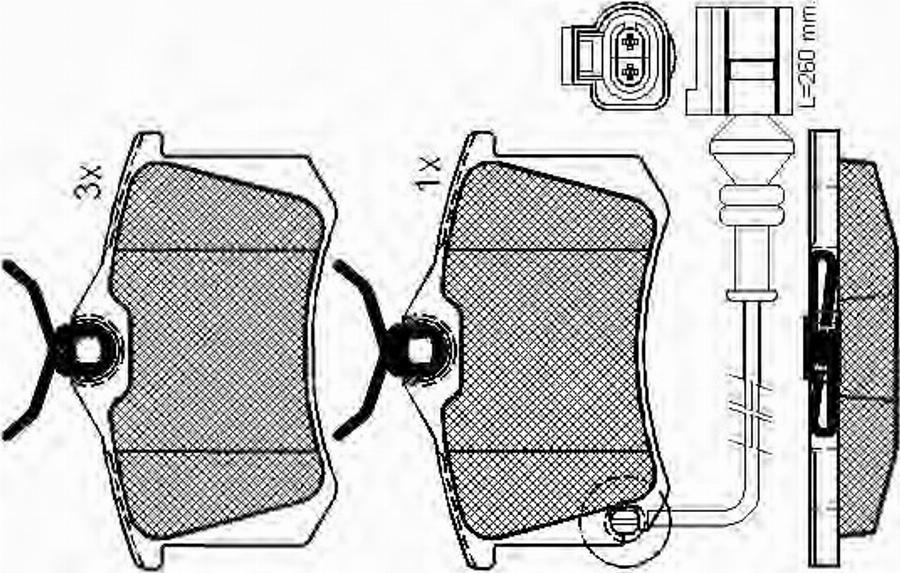 Spidan 32892 - Kit de plaquettes de frein, frein à disque cwaw.fr