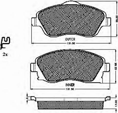 Spidan 32840 - Kit de plaquettes de frein, frein à disque cwaw.fr