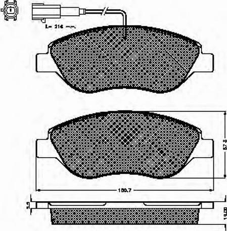 Spidan 32842 - Kit de plaquettes de frein, frein à disque cwaw.fr