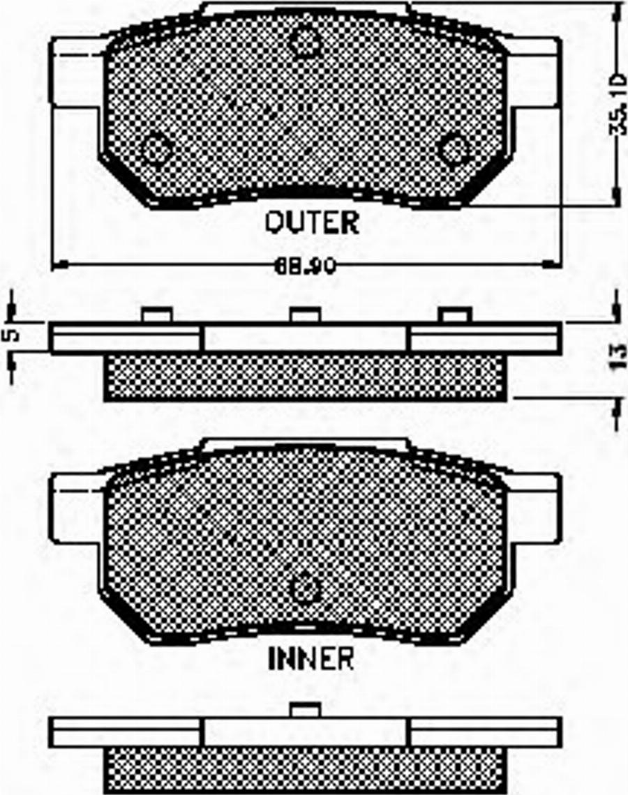 Spidan 32869 - Kit de plaquettes de frein, frein à disque cwaw.fr