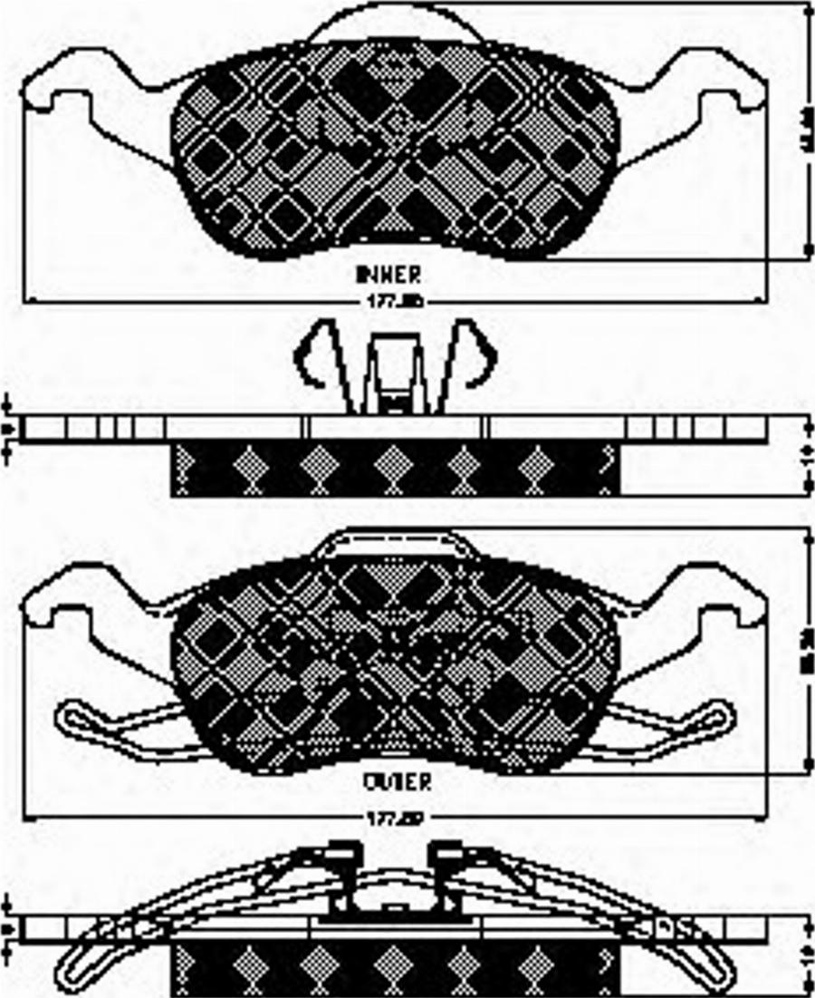 Spidan 32804 - Kit de plaquettes de frein, frein à disque cwaw.fr