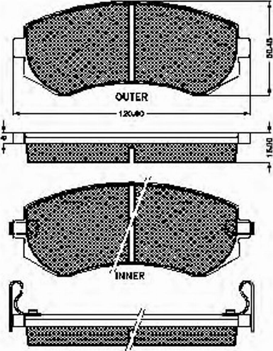 Spidan 32885 - Kit de plaquettes de frein, frein à disque cwaw.fr