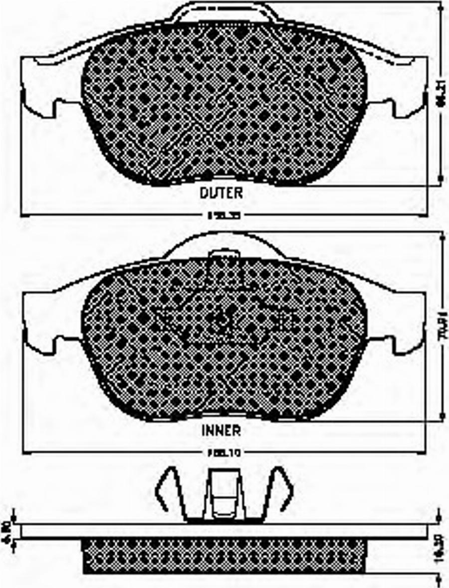 Spidan 32830 - Kit de plaquettes de frein, frein à disque cwaw.fr