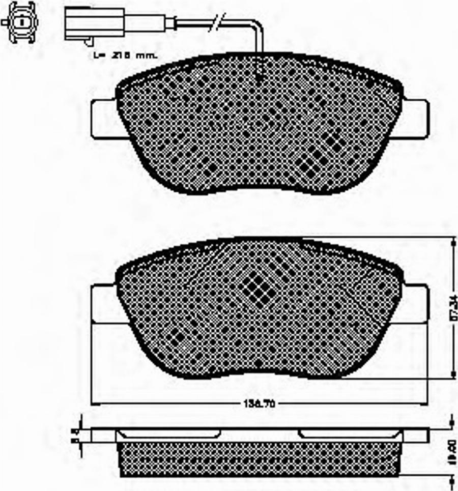 Spidan 32838 - Kit de plaquettes de frein, frein à disque cwaw.fr