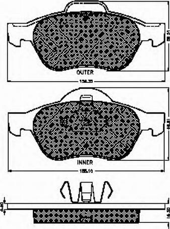 Spidan 32829 - Kit de plaquettes de frein, frein à disque cwaw.fr