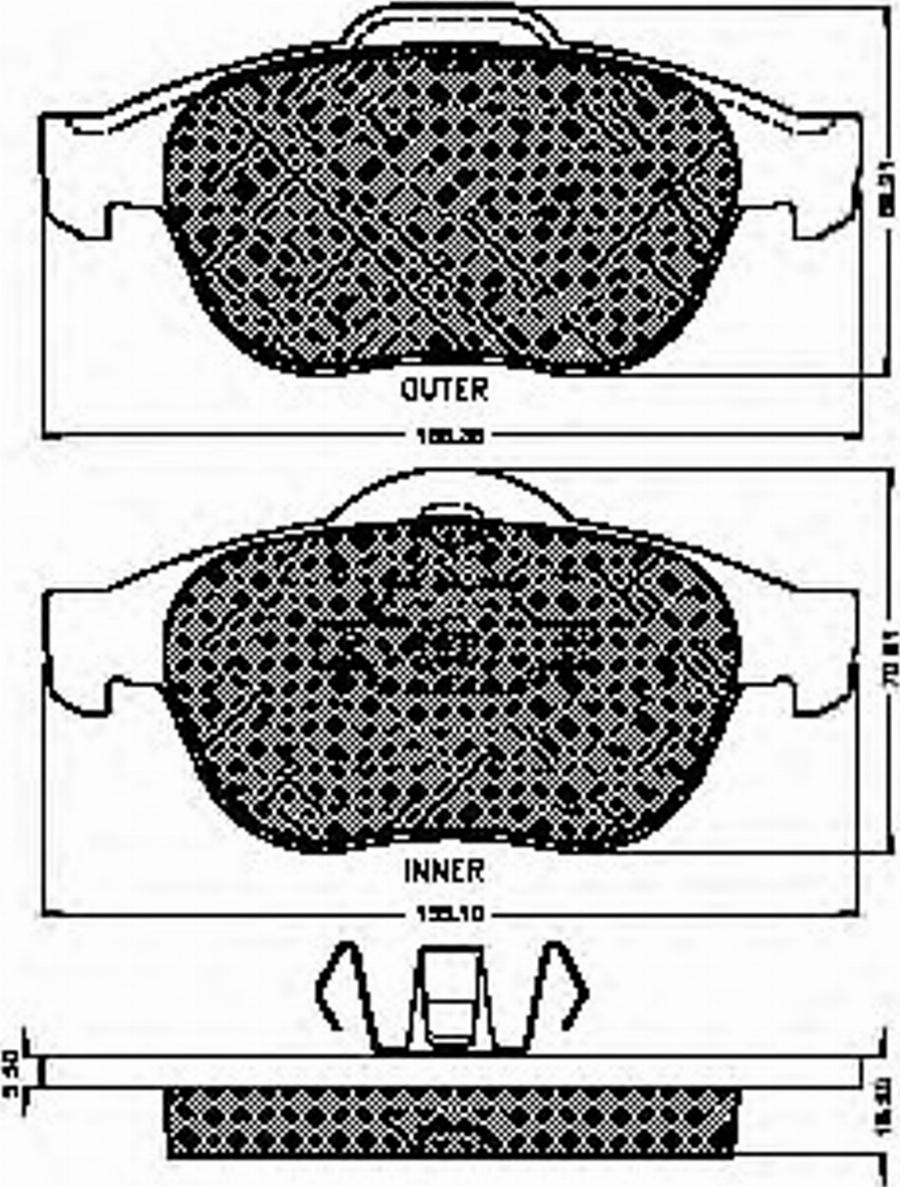 Spidan 32828 - Kit de plaquettes de frein, frein à disque cwaw.fr