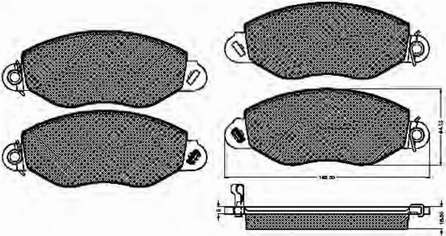 Spidan 32823 - Kit de plaquettes de frein, frein à disque cwaw.fr