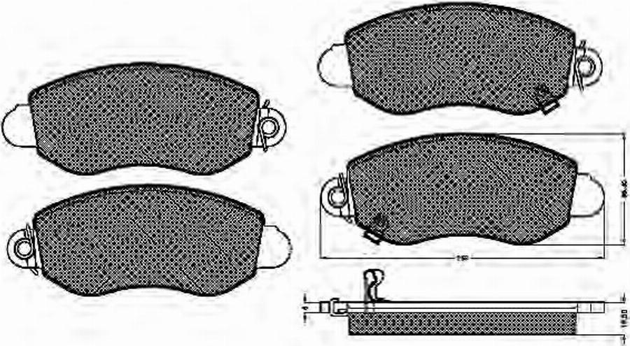 Spidan 32822 - Kit de plaquettes de frein, frein à disque cwaw.fr