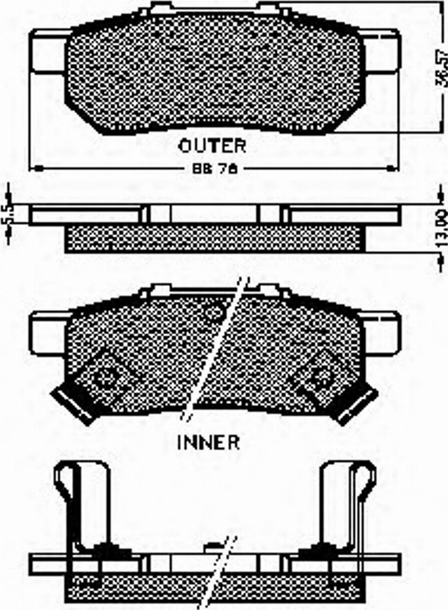 Spidan 32870 - Kit de plaquettes de frein, frein à disque cwaw.fr