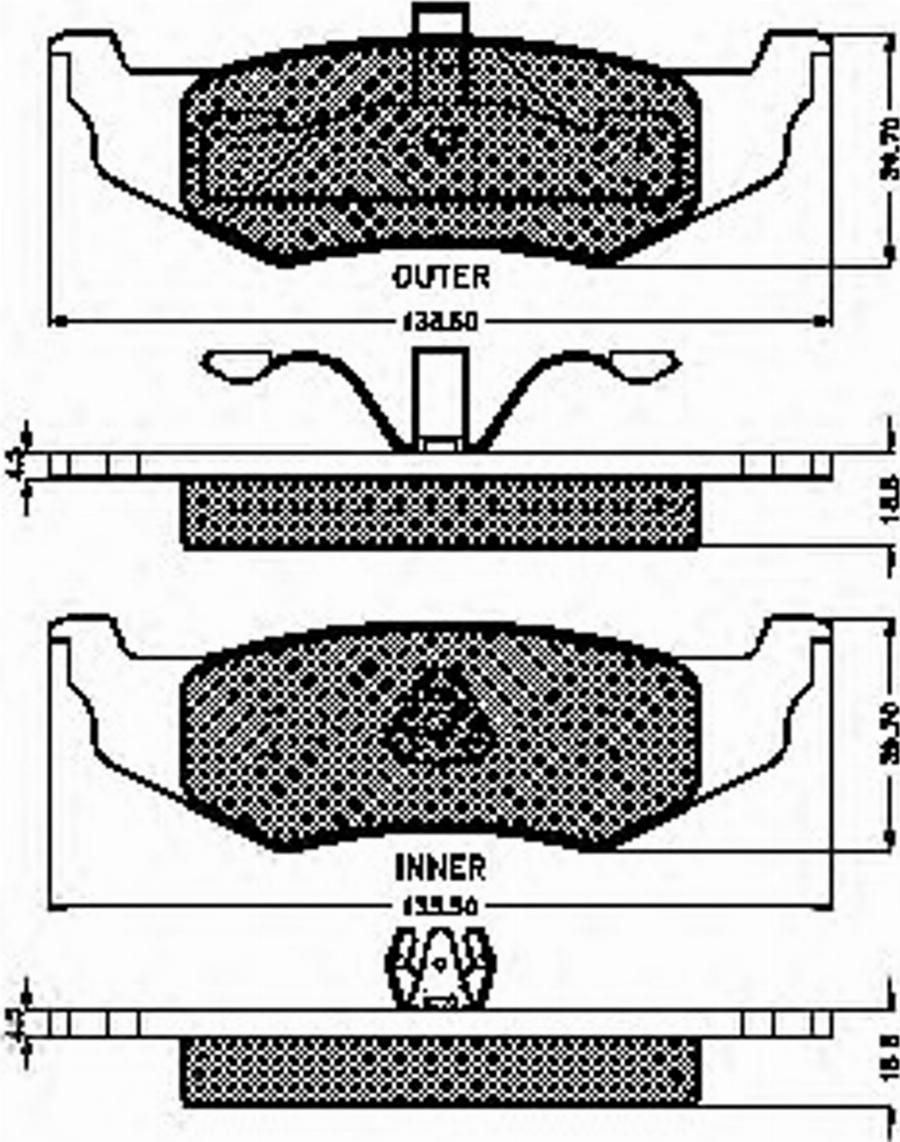 Spidan 32873 - Kit de plaquettes de frein, frein à disque cwaw.fr