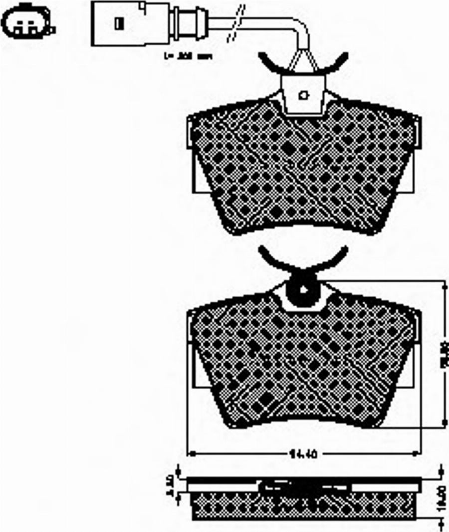 Spidan 32355 - Kit de plaquettes de frein, frein à disque cwaw.fr