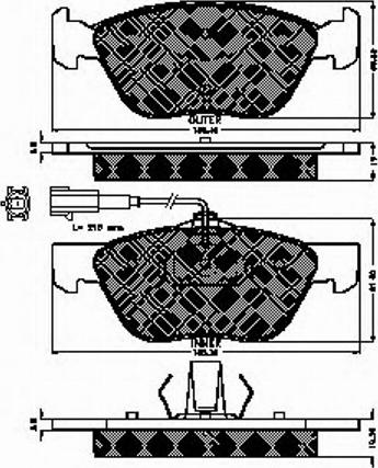 Spidan 32356 - Kit de plaquettes de frein, frein à disque cwaw.fr