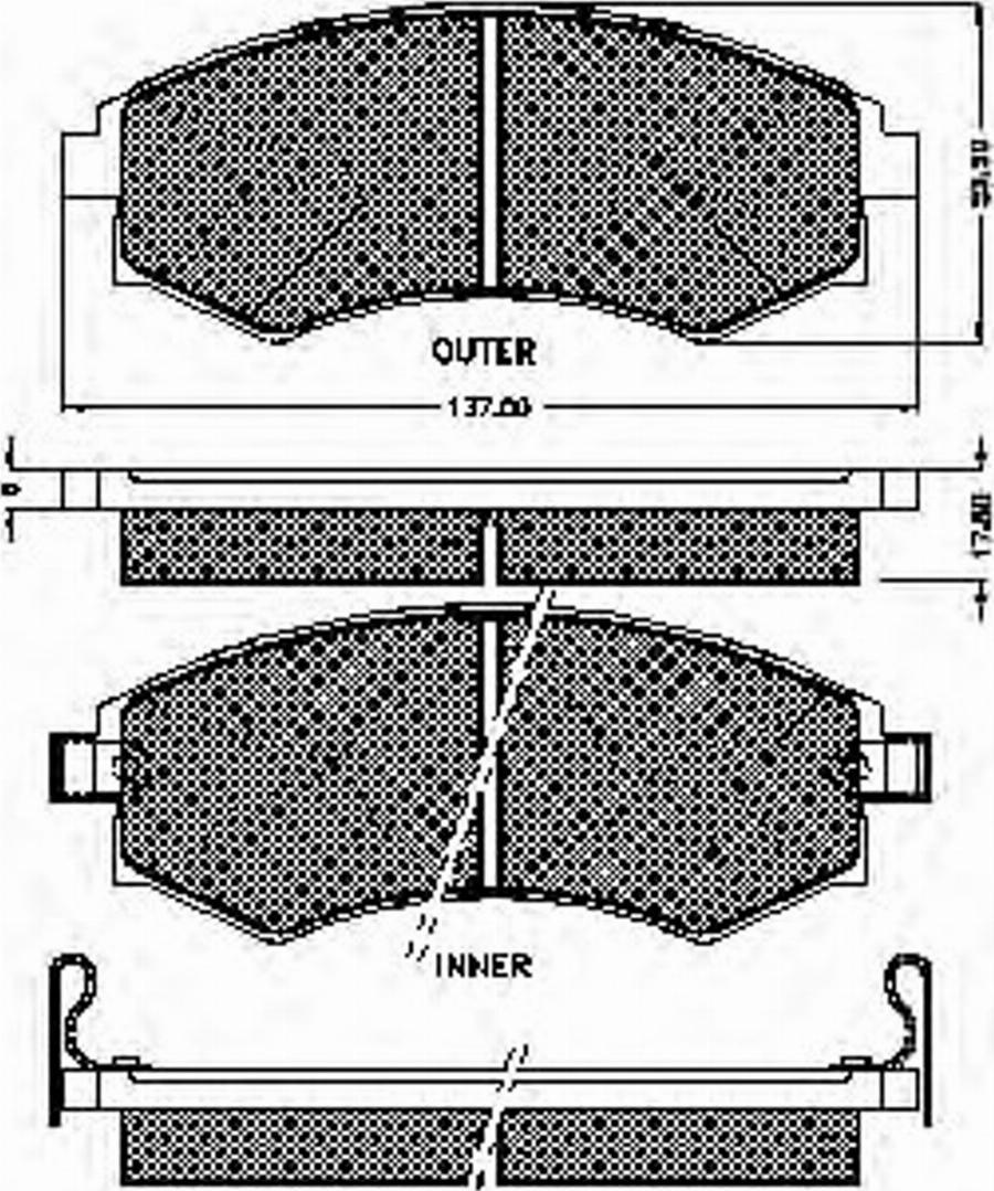 Spidan 32366 - Kit de plaquettes de frein, frein à disque cwaw.fr