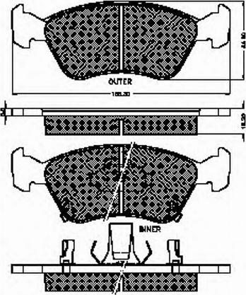 Spidan 32319 - Kit de plaquettes de frein, frein à disque cwaw.fr