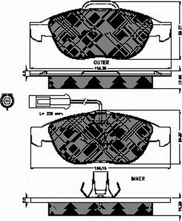 Spidan 32312 - Kit de plaquettes de frein, frein à disque cwaw.fr