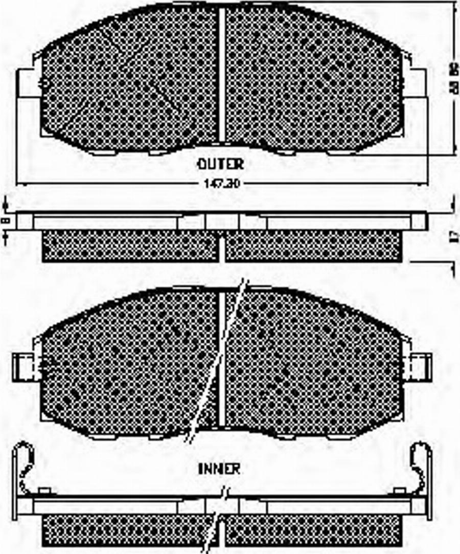 Spidan 32334 - Kit de plaquettes de frein, frein à disque cwaw.fr