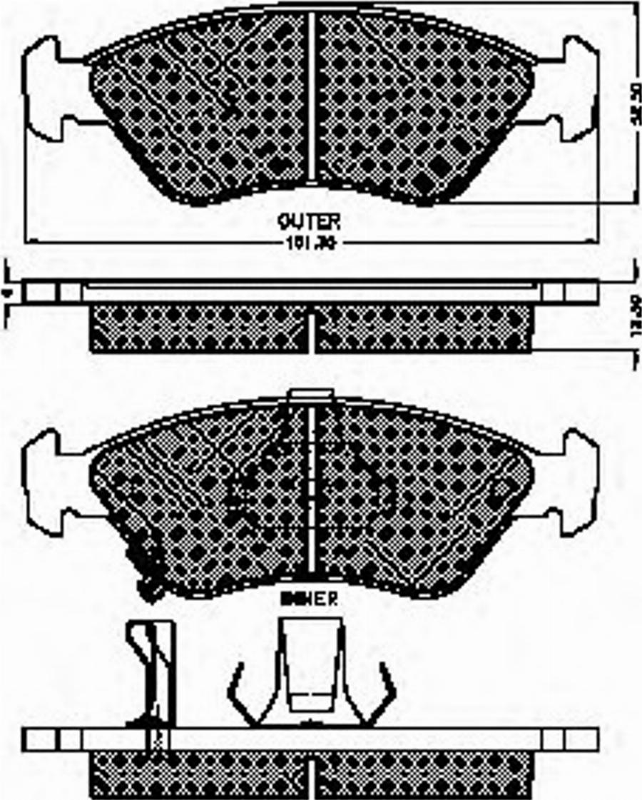 Spidan 32325 - Kit de plaquettes de frein, frein à disque cwaw.fr