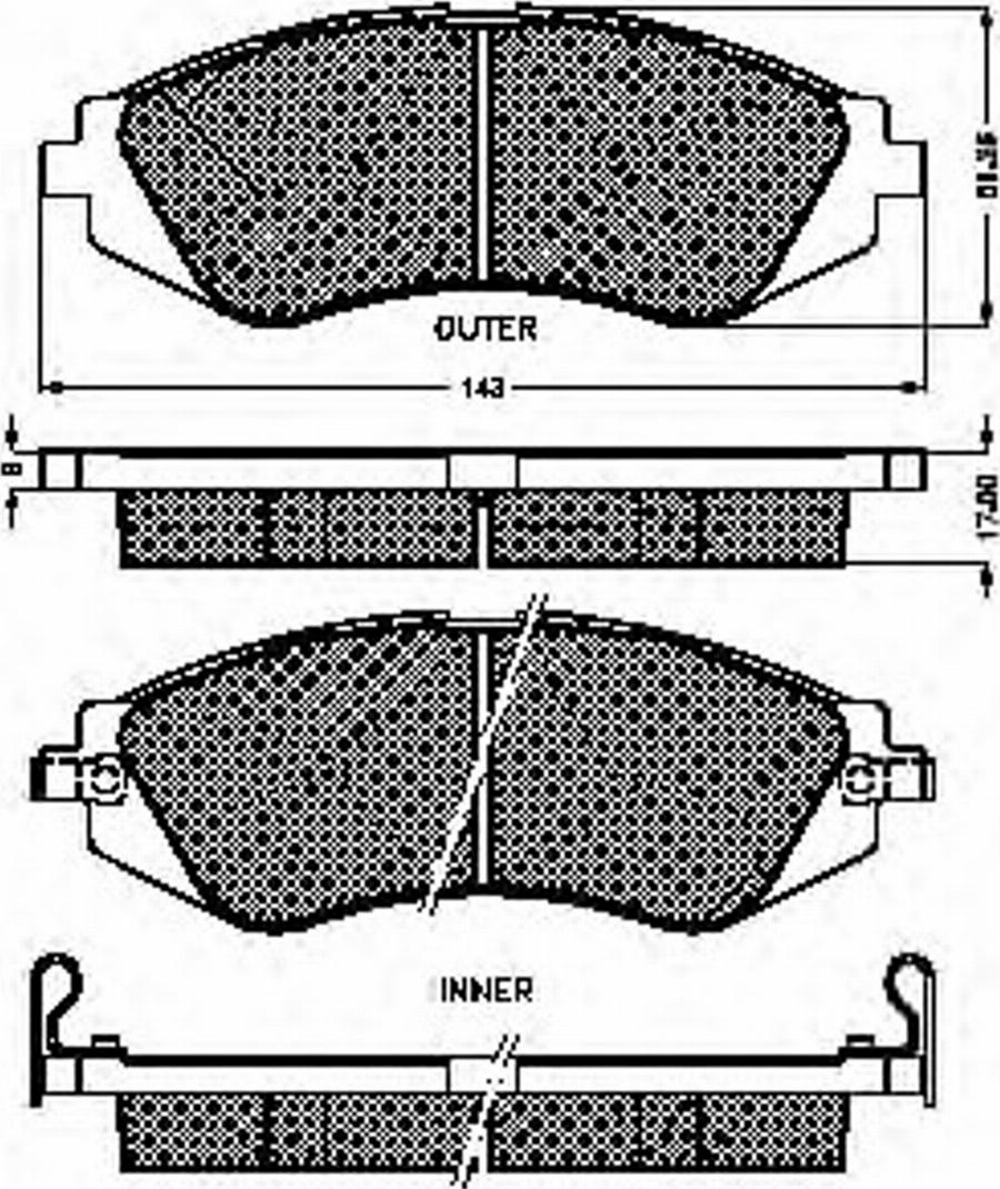 Spidan 32326 - Kit de plaquettes de frein, frein à disque cwaw.fr