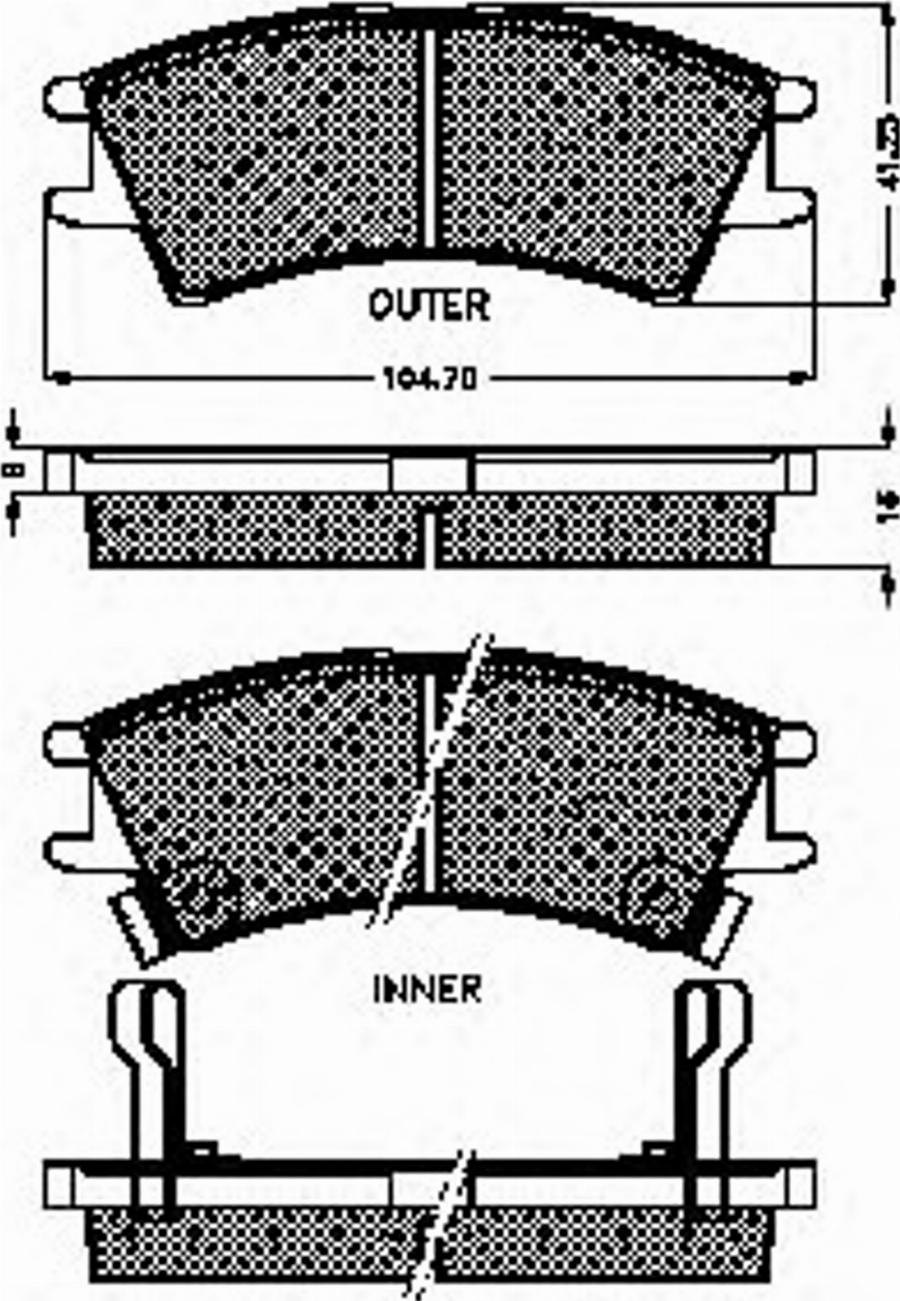 Spidan 32320 - Kit de plaquettes de frein, frein à disque cwaw.fr