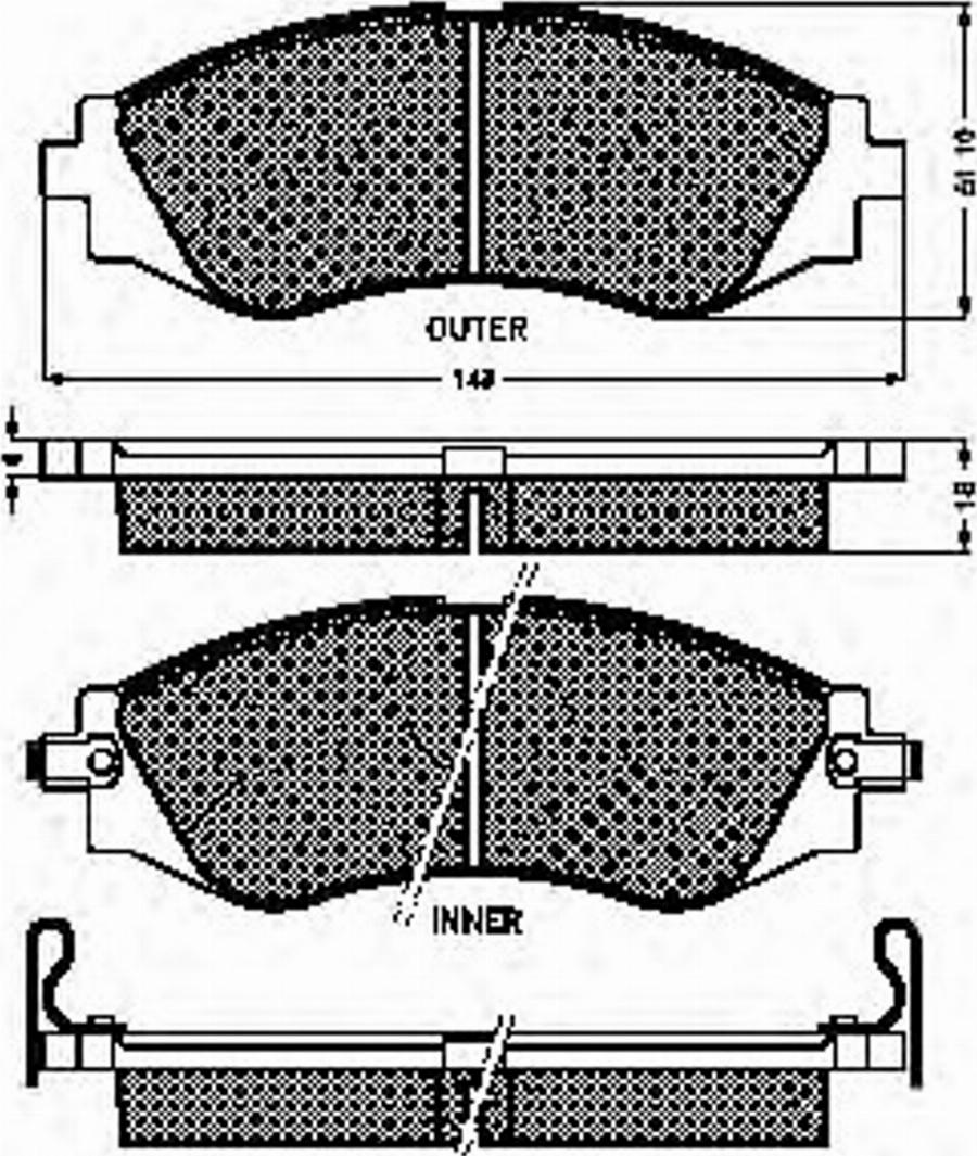 Spidan 32327 - Kit de plaquettes de frein, frein à disque cwaw.fr