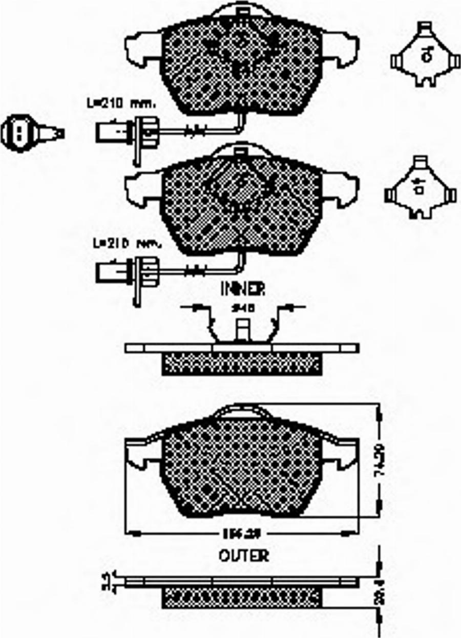 Spidan 32370 - Kit de plaquettes de frein, frein à disque cwaw.fr