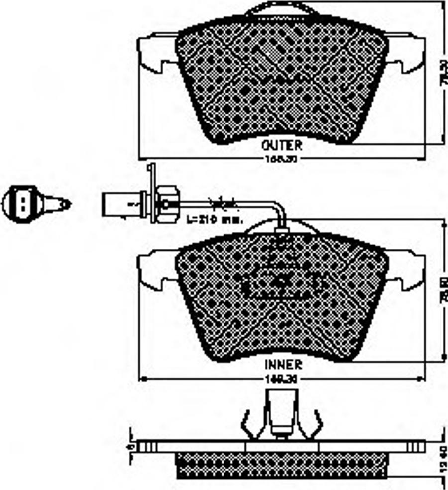 Spidan 32244 - Kit de plaquettes de frein, frein à disque cwaw.fr