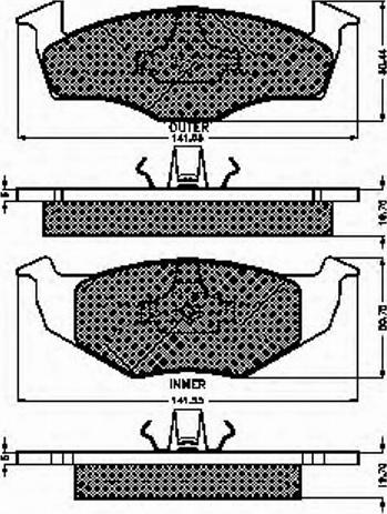 Spidan 32248 - Kit de plaquettes de frein, frein à disque cwaw.fr