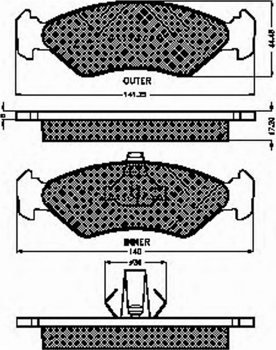 Spidan 32204 - Kit de plaquettes de frein, frein à disque cwaw.fr