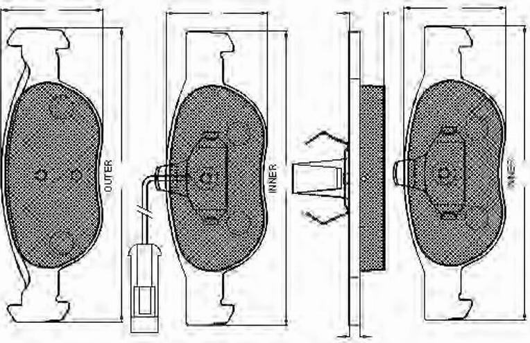 Spidan 32208 - Kit de plaquettes de frein, frein à disque cwaw.fr