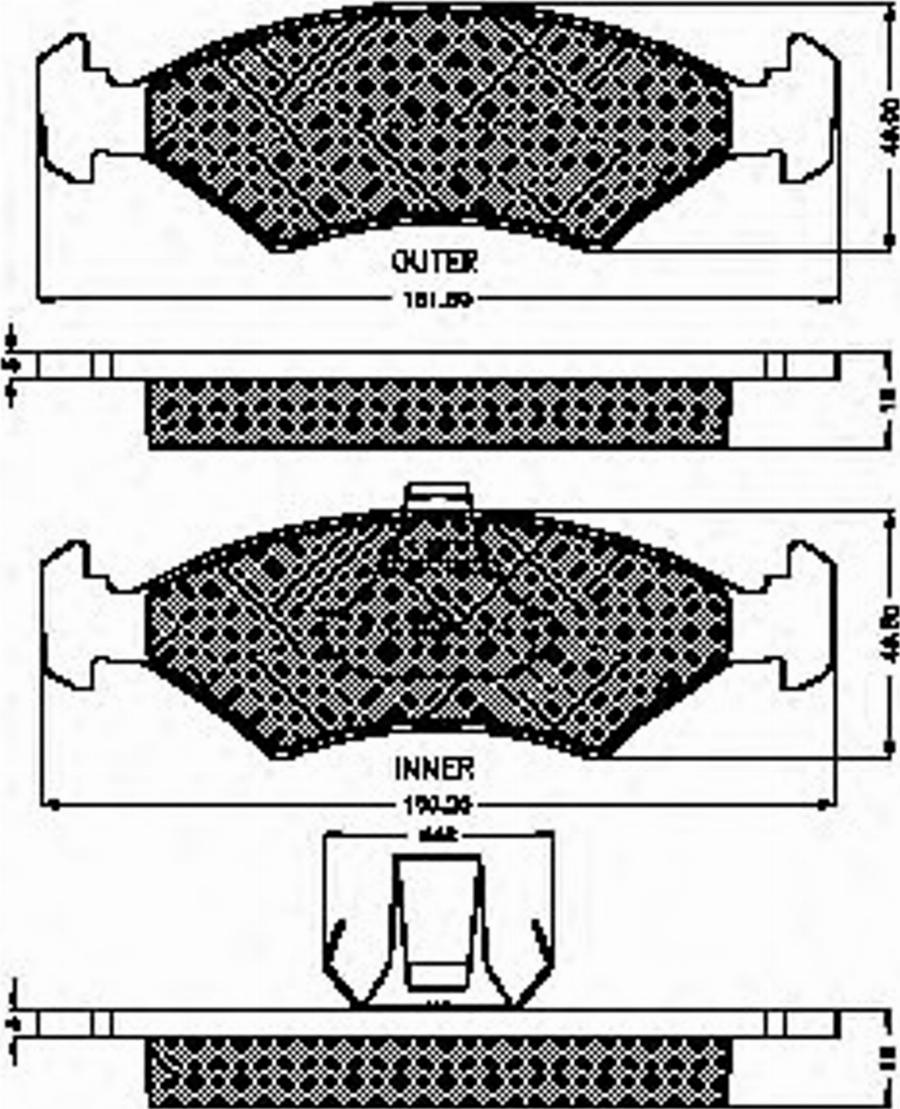 Spidan 32207 - Kit de plaquettes de frein, frein à disque cwaw.fr