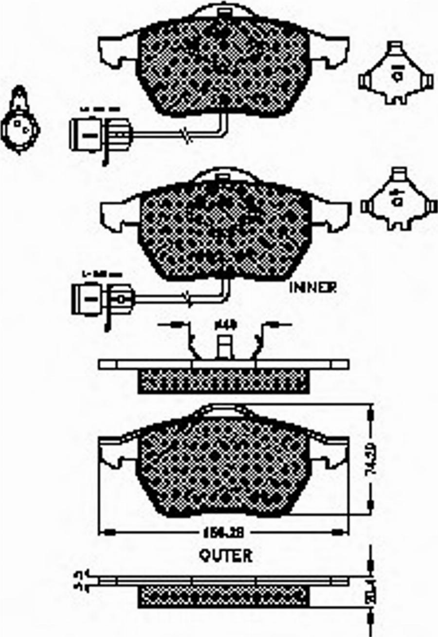 Spidan 32286 - Kit de plaquettes de frein, frein à disque cwaw.fr