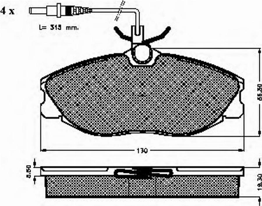 Spidan 32222 - Kit de plaquettes de frein, frein à disque cwaw.fr