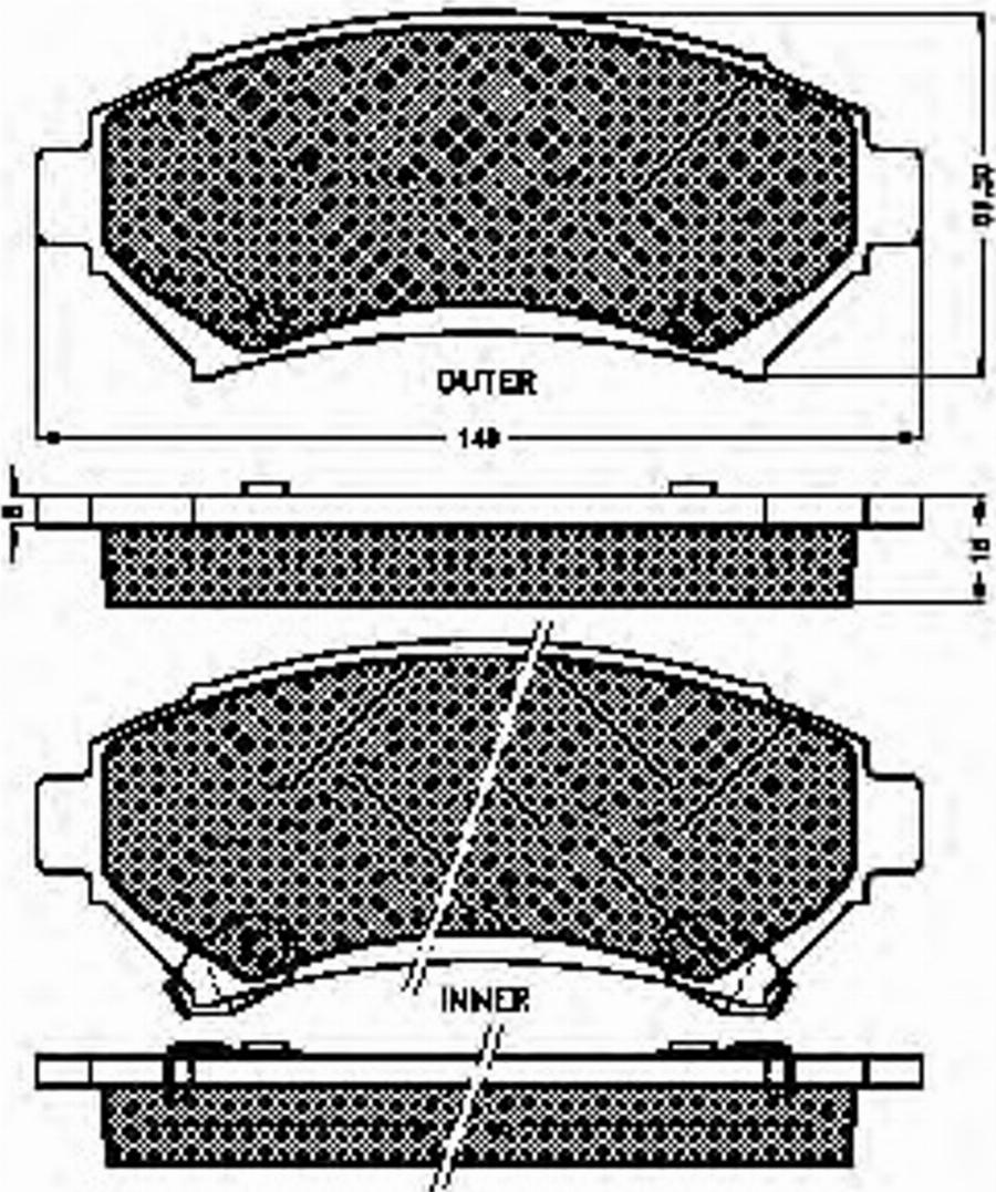 Spidan 32273 - Kit de plaquettes de frein, frein à disque cwaw.fr