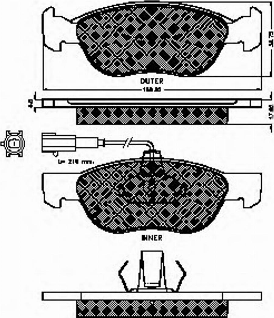 Spidan 32741 - Kit de plaquettes de frein, frein à disque cwaw.fr