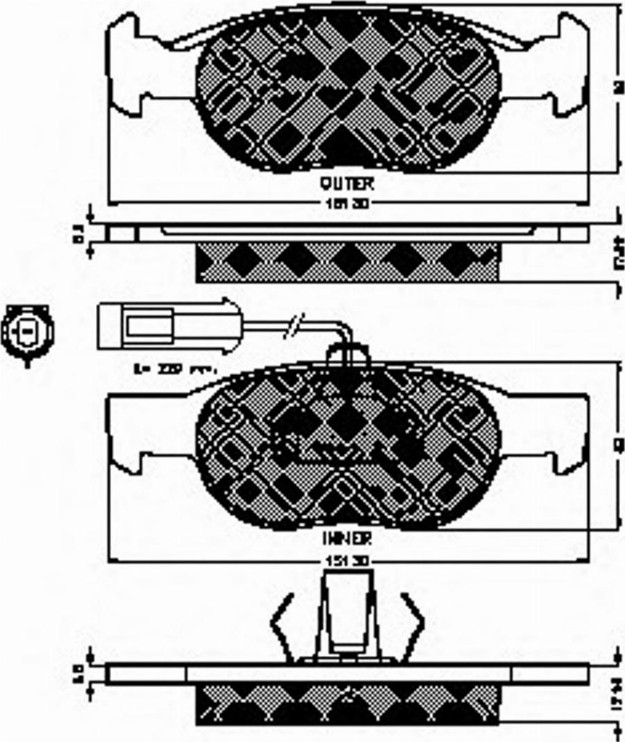 Spidan 32742 - Kit de plaquettes de frein, frein à disque cwaw.fr