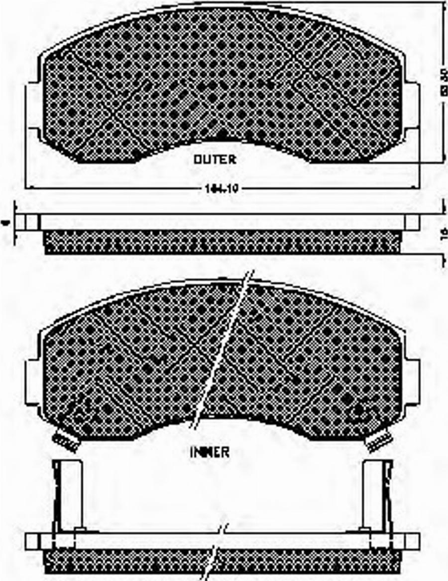 Spidan 32747 - Kit de plaquettes de frein, frein à disque cwaw.fr