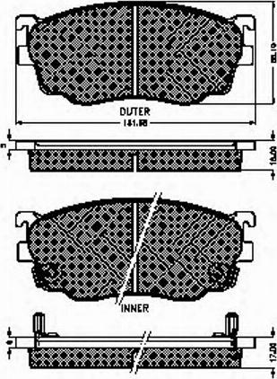 Spidan 32754 - Kit de plaquettes de frein, frein à disque cwaw.fr