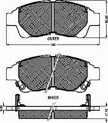 Spidan 32750 - Kit de plaquettes de frein, frein à disque cwaw.fr