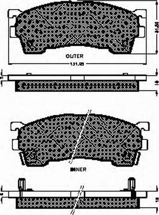 Spidan 32753 - Kit de plaquettes de frein, frein à disque cwaw.fr