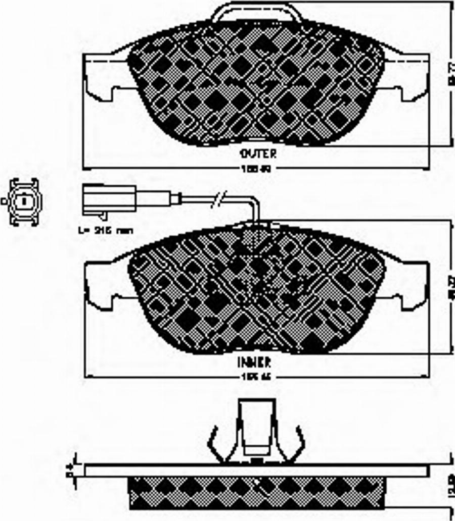 Spidan 32763 - Kit de plaquettes de frein, frein à disque cwaw.fr