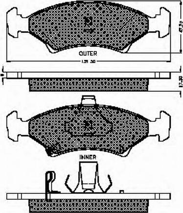 Spidan 32709 - Kit de plaquettes de frein, frein à disque cwaw.fr