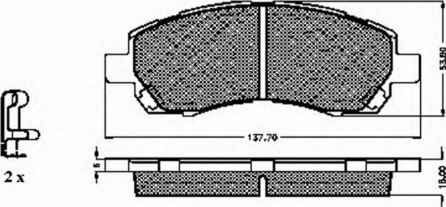 Spidan 32701 - Kit de plaquettes de frein, frein à disque cwaw.fr