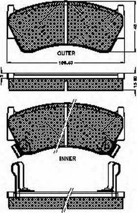 Spidan 32717 - Kit de plaquettes de frein, frein à disque cwaw.fr