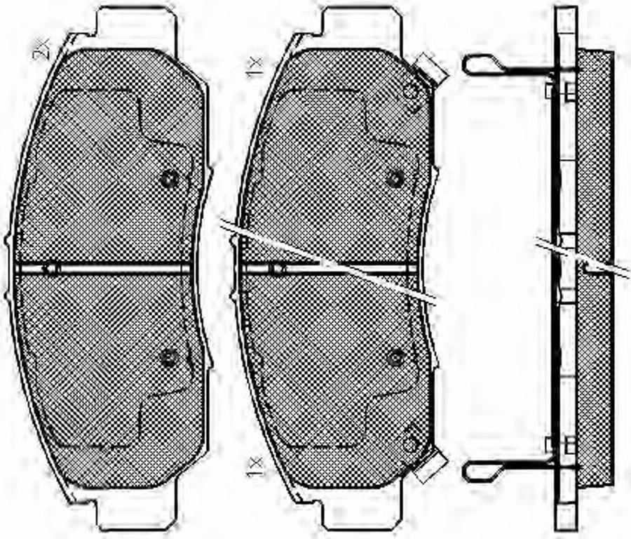 Spidan 32734 - Kit de plaquettes de frein, frein à disque cwaw.fr