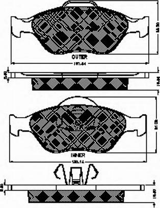 Spidan 32721 - Kit de plaquettes de frein, frein à disque cwaw.fr