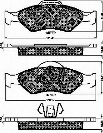 Spidan 32722 - Kit de plaquettes de frein, frein à disque cwaw.fr