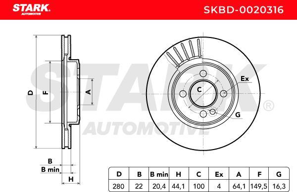 Stark SKBD-0020316 - Disque de frein cwaw.fr