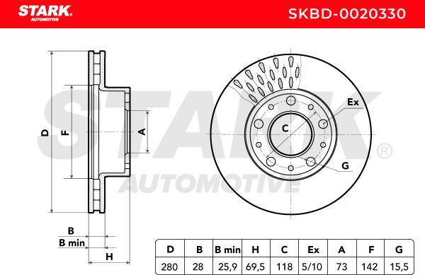 Stark SKBD-0020330 - Disque de frein cwaw.fr