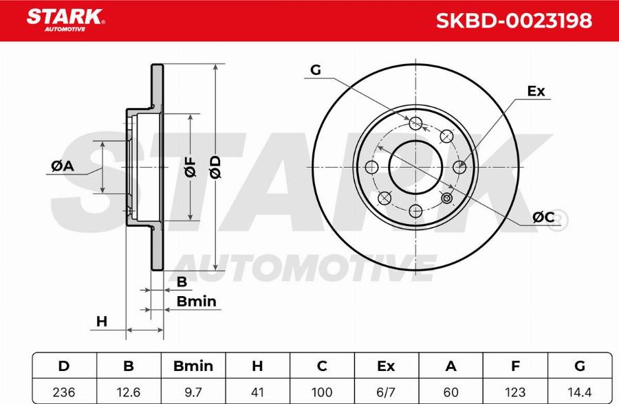 Stark SKBD-0023198 - Disque de frein cwaw.fr